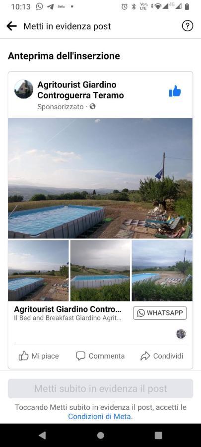 Bed&Breakfast Giardino Agritourist Controguerra ภายนอก รูปภาพ